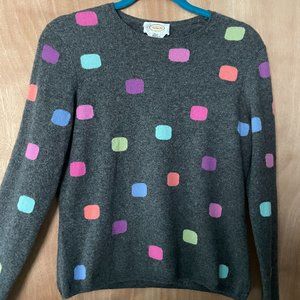 Talbots Sweater, Pure Cashmere, Gray, SZ M